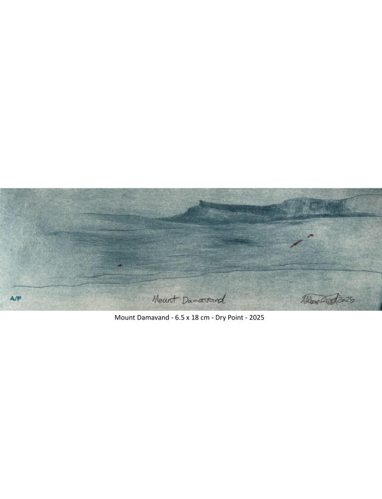 Mount Damavand - 6.5x18 cm - Dry point - 2025