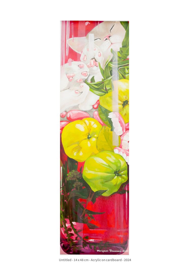 untitled - 14x48 cm - Acrylic on cardboard - 2024