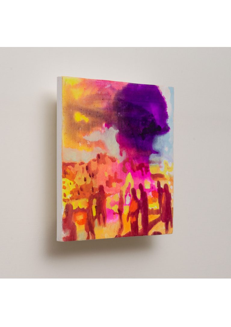 Note n.2 - 21x21 cm - Mixed media and oil on wood panel - 2022
