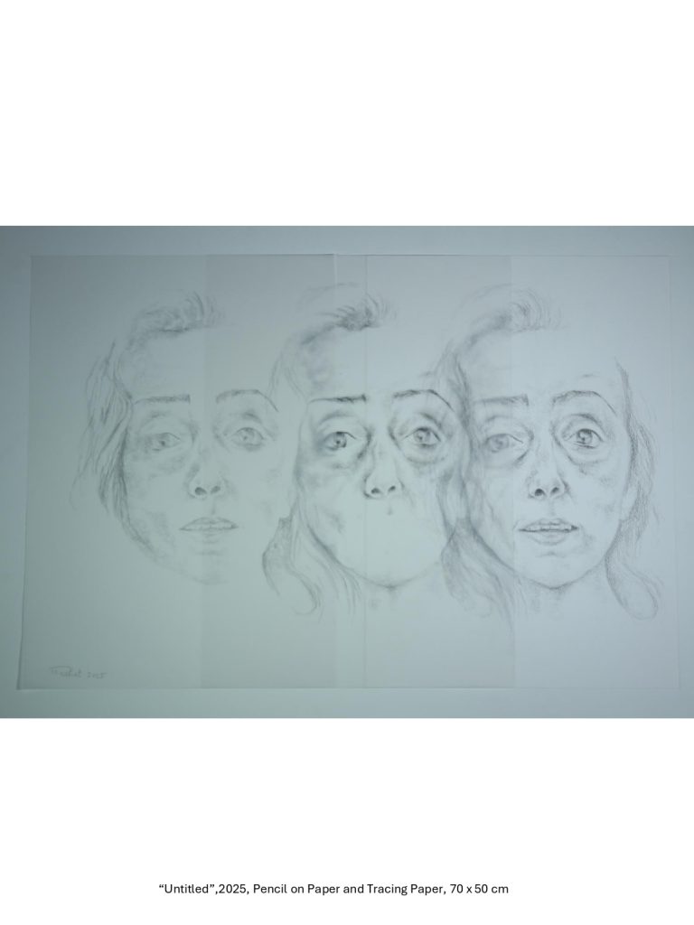 Untitled - 2025 - Pencil on paper and Tracing paper ,70x50cm
